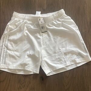 Men's White Soccer Shorts